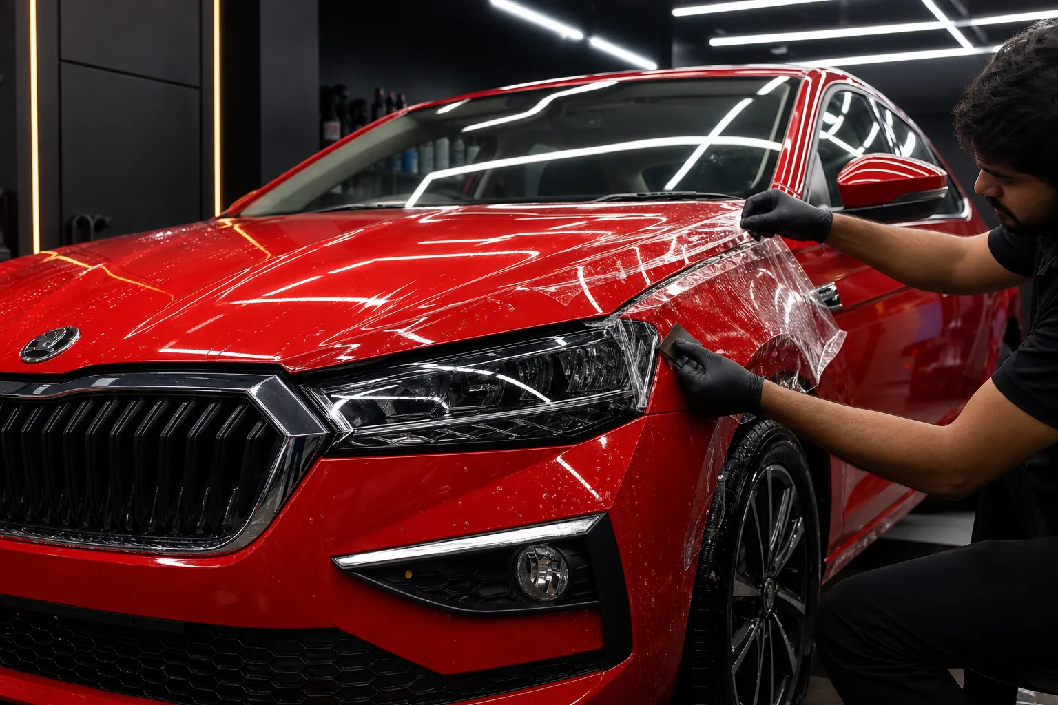 Skoda Slavia — Paint protection film at DK Detailing Tiruppur